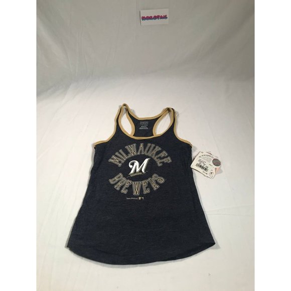 MLB Other - MLB Team Athletics Milwaukee Brewers Graphic Tank Top Youth sz Medium 7/8 NWT